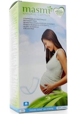 masmi compresas maternidad 10 ud 100% algodón