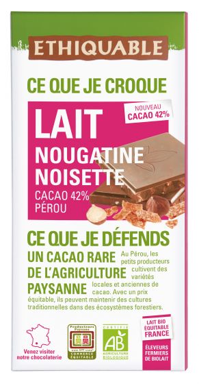 Xocolata llet i avellanes caramelitzades 100 gr